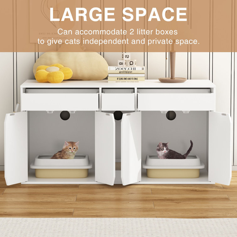 Stackable cat shop litter box